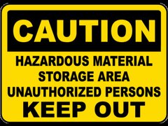 Hazardous Material Storage Area Sign