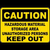 Hazardous Material Storage Area Sign