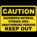 Hazardous Material Storage Area Sign